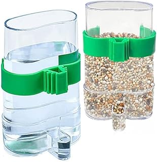 2 Stück 220ml Futter- und Tränkeautomaten für Vogelkäfige,Changyeah Automatisches Vogelfutter…