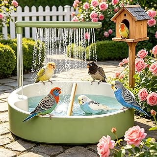 Yizemay Vogeldusche Wellensittich, Vogelbad Wellensittich Dusche, Vogelbrunnen Automatische Vogel…