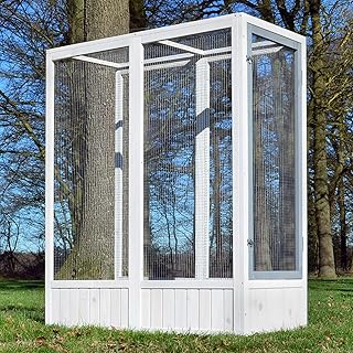 zooprinz Premium XXL Vogelvoliere mit Sitzstange – aus hochwer-tigem Vollholz und verzinktem Dr…
