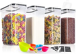 GoMaihe 4L Vorratsdosen 4 Set, Aufbewahrungsbox Küche Luftdicht Behälter aus Plastik Mit Deckel…