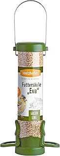 Vogel Futtersäule Green Line Eva – Vogelfutterspender & Futterstation für Wildvögel – 2 Sitzri…