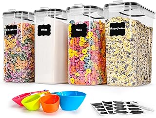 Vorratsdosen mit Deckel Luftdicht Groß 4L Set of 4, BPA frei, Aufbewahrungsbox Küche, Mottensic…