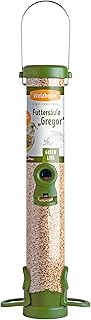 Vogel Futtersäule Green Line Gregor – Vogelfutterspender & Futterstation für Wildvögel – 4 Sit…