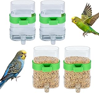 4 Pack Vögel Wasserspender,Kunststoff Automatic Bird Water Dispensers,Automatische Futterstation…