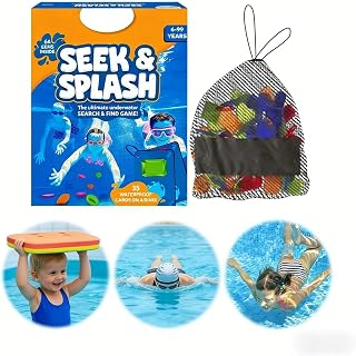 Pool Spielzeug für Kinder, Tauchspielzeug Spiel mit Karten, Unterwasser Suchspiel mit 64 Edelste…