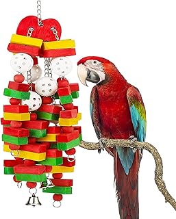 Extra große Vogel Papageien Spielzeug, Natur langlebige Holz Blöcke Vogel Kauen Spielzeug, perf…
