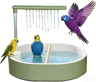 Vogelbad, Vogeldusche Wellensittich, Wellensittich Dusche, Wasserfall-Ausgang, Rutschfestes Desig…