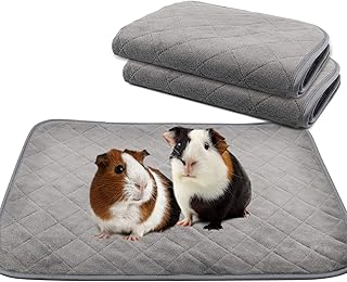 2 Stück PIPI Pad für Meerschweinchenkäfig, Sehr saugfähige Wiederverwendbare und waschbare Fl…