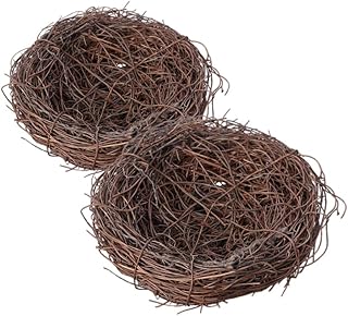Künstliche Rattan-Vogelnester 2 Stück Realistisch Geflochtene Foto Requisiten Für Ostern Hochz…