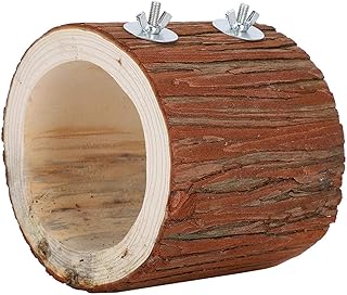 Vogelbaumlochnest, natürliches Holz Schlafbett für Ziervögel Hamster Kleintiere, Haustiervogel…