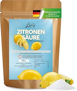 Zitronensäure Pulver 900g (Lebensmittelqualität E330) – Reine Citronensäure als Universal En…