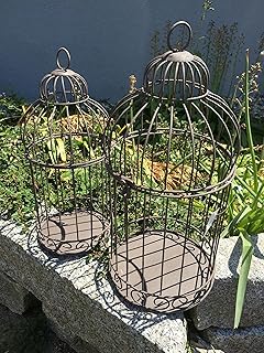 Dekokäfig Vogel Pflanzkäfig Käfig Vogelkäfig Paar 2er Set Shabby Antikstil Deko