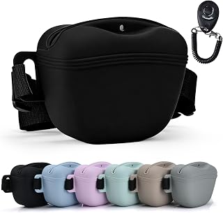 Pet Training Snack Tasche mit aktualisiertem magnetischen Clicker 2.0-Siegel, 1,66 Tassen Silikon…