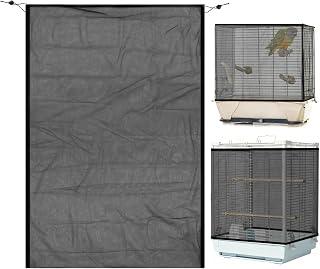 Einstellbar Vogelkäfig Abdeckung, Extra Groß Vogelkäfig Samenfänger, Papageien Kordelzug Voge…