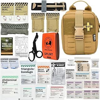 RHINO RESCUE IFAK, Erste-Hilfe-Kit, Trauma Notfallversorgung taktische mit Chest Seal, Gaze und B…