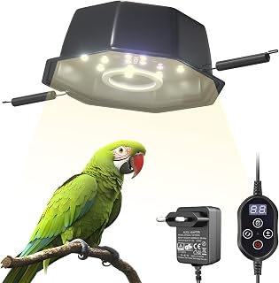 GlowUp UVB 2.4 Vogellampe 10W, Vollspektrum LED Licht für Vögel mit Kausicherem Kabel, Oktopus-…