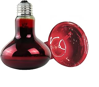 Infrarotlampe Wärmelampe Terrarium Lampe, Reptilien Rotlichtlampe Basking Spot 100W 2Stück, E27…
