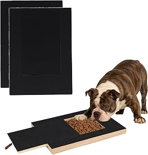 Krallenschleifer für Hunde – 35x25x3cm Kratzbrett Hund mit Leckerlibox, 2 Stücke Schleifpapier,…