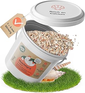 Muschelgrit für Hühner | Natürlicher Futterkalk für Geflügel | Reich an Calcium | Grit für …
