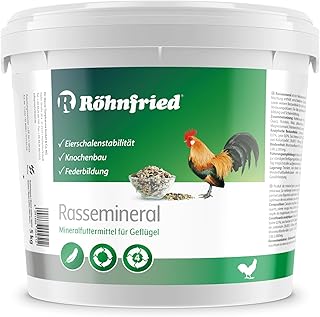 Röhnfried Rasse-Mineral 5 kg I Mineralfutter für Geflügel I unterstützt Federbildung, Knochen…