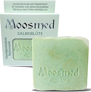 Salbeiblüte Seife 100 g, handgesiedete vegane Naturseife | Stückseife mit Salbeiöl und Sheabut…
