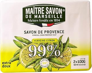 Maître Savon de Marseille – Provence-Seife Verveine-Zitrone – Extra Mild – 2x100g – 99% Na…