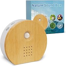 Satisure Naturgeräusche Box Vogelgezwitscher Bewegungsmelder Wiederaufladbar mit Wandhalterung T…