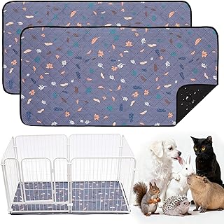 2 Stück PIPI Pads 142x70cm für Meerschweinchen, wasserdichte & rutschfeste Unterlage mit 4 Lage…