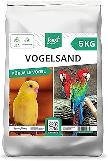 Vogelsand | Vogelsand 5kg für Käfig | Quarzsand Vogelsand – Leicht zu dosieren und gleichmäßi…