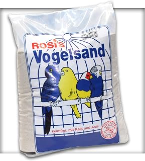 Vogelsand weiss 25kg | staubarm, hygienisch, Mineralien, Ziervögel, Käfigpflege, saugstark, nat…