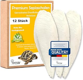 Tamay Sepiaschalen Premium 12 Stück I Optimale Kalzium u. Vitaminversorgung Nahrung, Futter für…