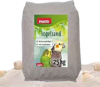 PANTO Vogelsand mit Anis & Muschelkalk 25 kg – Einstreu für Vogelkäfige | Artgerechte Einstre…