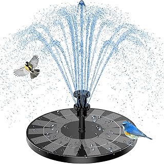 AISITIN 3.5W Solarbrunnen für Draussen (φ180mm) Solar Springbrunnen für Außen mit 4 Stützsta…