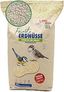 Paul´s Mühle – 25 kg Erdnüsse gehackt für Vögel & Wildvögel (geviertelt) | Erdnusskerne & E…