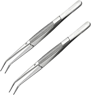 Gebogene Pinzette, 2 Pcs Edelstahl Pinzette, Nähmaschine Pinzette, Universal-Pinzette, Mehrzweck…