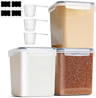 ComSaf Vorratsdosen mit Deckel luftdicht 2,5 L 3er Set ，Mehl Aufbewahrung | Für Reis, Zucker, …