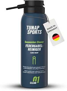 TUNAP SPORTS Federgabel-Reiniger 125ml | Spray für Dämpf- und Federelemente am Bike reinigt, pf…