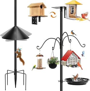 234 cm Freien Vogelfutterstation Ständer, Vogelfutter Station, Verstellbarer Robuster Metallsock…