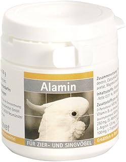 Alfavet Alamin 30g, B-Vitamine & Aminosäuren für Zier- & Singvögel | Ergänzungsfuttermittel f…