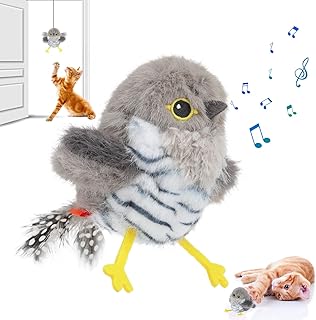 Elektrisches Interaktives Katzenspielzeug mit Beweglichem Vogel – Automatisches Katzen Spielzeug …
