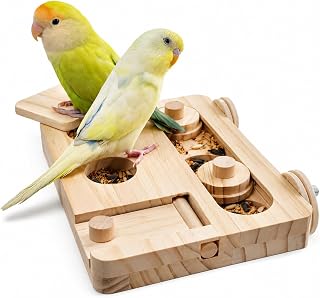 Vogel Spielzeug Futtersuch-Puzzle, Interaktives Papagei Spielzeug & Wellensittich Spielzeug aus H…