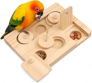 6 in 1 Vögel Futtersuchpuzzle,Interaktives Sittiche Futterspielzeug mit Lernfunktion zum Trainie…