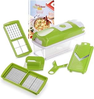 Genius Nicer Dicer Smart 6-teilig Set – Gemüseschneider für Würfel, Stifte, Scheiben, Streifen…
