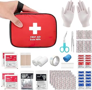 HONYAO® Erste Hilfe Set, Mini Reiseapotheke 90 Teilig, Notfalltasche Notfallset Klein für Outdo…