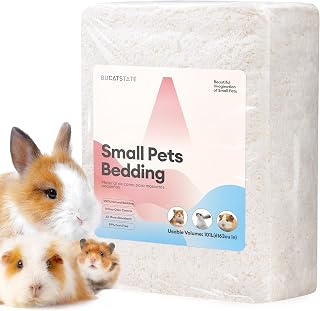 BUCATSTATE Hamster Streu 101L, Papier Einstreu für Kleintiere, Besonders Saugfähige & 99,9% Sta…