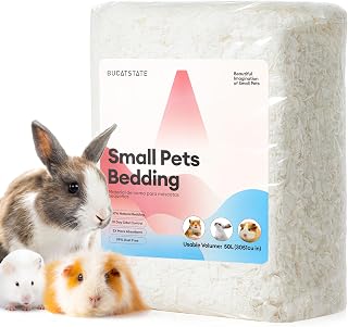 BUCATSTATE Hamster Streu 50L, Papier Einstreu für Kleintiere, Besonders Saugfähige & 99,9% Stau…