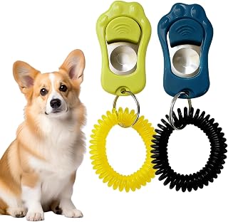 2 Stück Klicker Hund,Clicker Hund Hundetraining, Klicker Katze Set | Haltbarer Kunststoff, tragb…