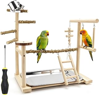 Papagei Vogelspielplatz Wellensittich Spielplatz Wellensittich Spielzeug | Vogel Zubehör Vogelsp…
