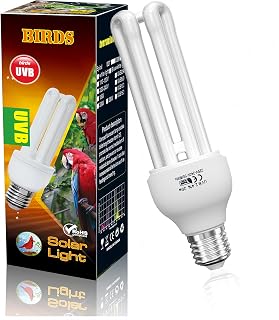 20W UVB Vogellampe Kompakte lampe, 2,4 UVB Lampe für Vögel, E27 Vogellampe für Papageien, Vög…