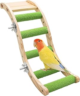 Dnoifne Vogelleiter aus Naturholz – Kletterleiter für Papageien, Hamster & Kleintiere | Käfigzu…